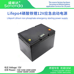 12V Lithium Iron Phosphate Lifepo4 Scenery Energy Storage Battery Large Capacity Fire Emergency Power Supply Battery Pack Solar