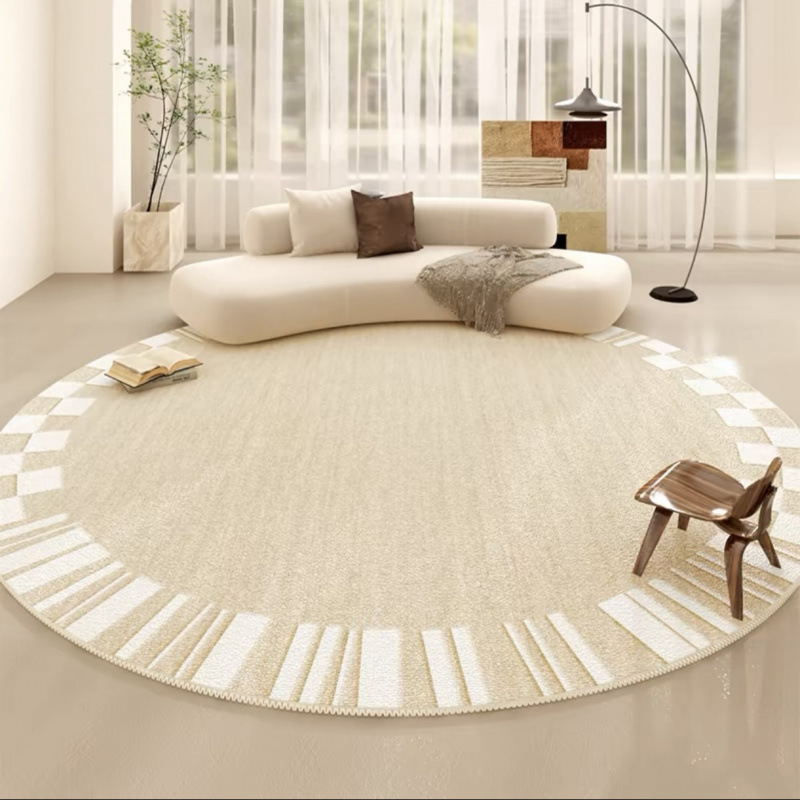 Modern and minimalistic round carpet