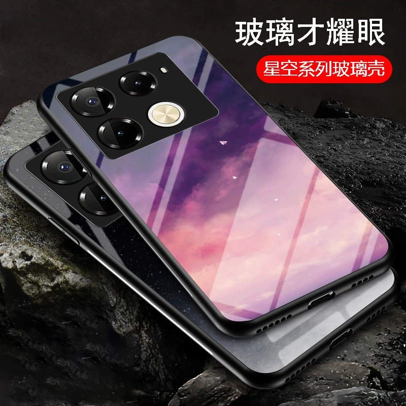 Новый совместимый чехол для телефона Transsion Infinix Edge, Zero30 со звёздным небом, стеклянная роспись, Infinix Note60