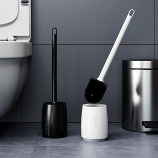 New Model Toilet Brush with Base for Home Use, Toilet Cleaning Brush Set, Bathroom Long-Handled Plastic Brush