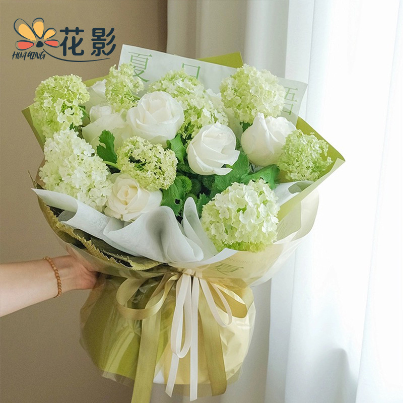 Oferta especial Papel Luoshang Papel de marco fotográfico con memoria Película de caramelo Serie de esmalte de punto de onda Papel de embalaje de flores Papel impermeable no tejido