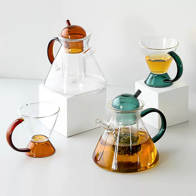 高硼硅玻璃蜡烛煮英式下午茶壶水果花茶壶杯子套装茶具耐热