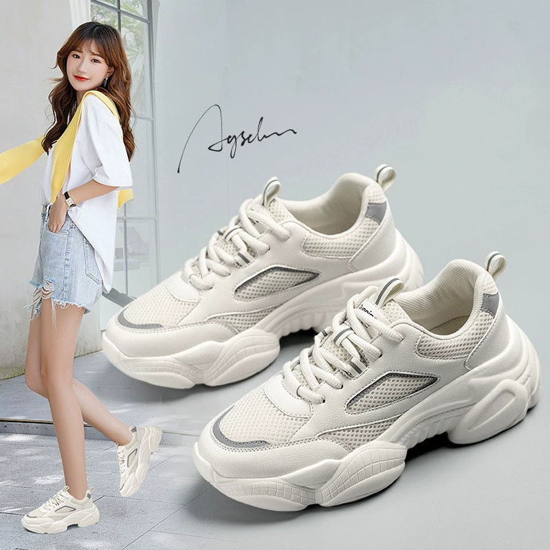 Женские кроссовки Augu Shiden 2025: новая осенняя коллекция, на толстой подошве, удобные, дышащие, повседневные, трендовые (в стиле INS)
