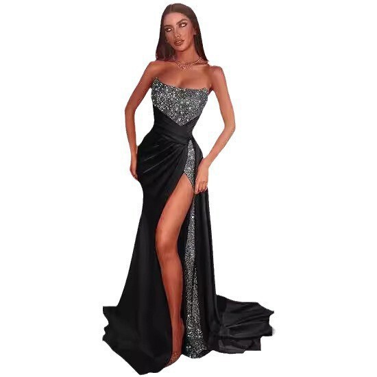 Aliexpress Foreign Trade European and American Dresses Mermaid Wedding Dresses Bridesmaid Dresses 2025 Annual Meeting Long Evening Dresses Prom Women Summer