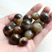 藏式天然白水牛角文玩佛珠散珠单颗diy菩提手串手链隔珠圆珠配饰