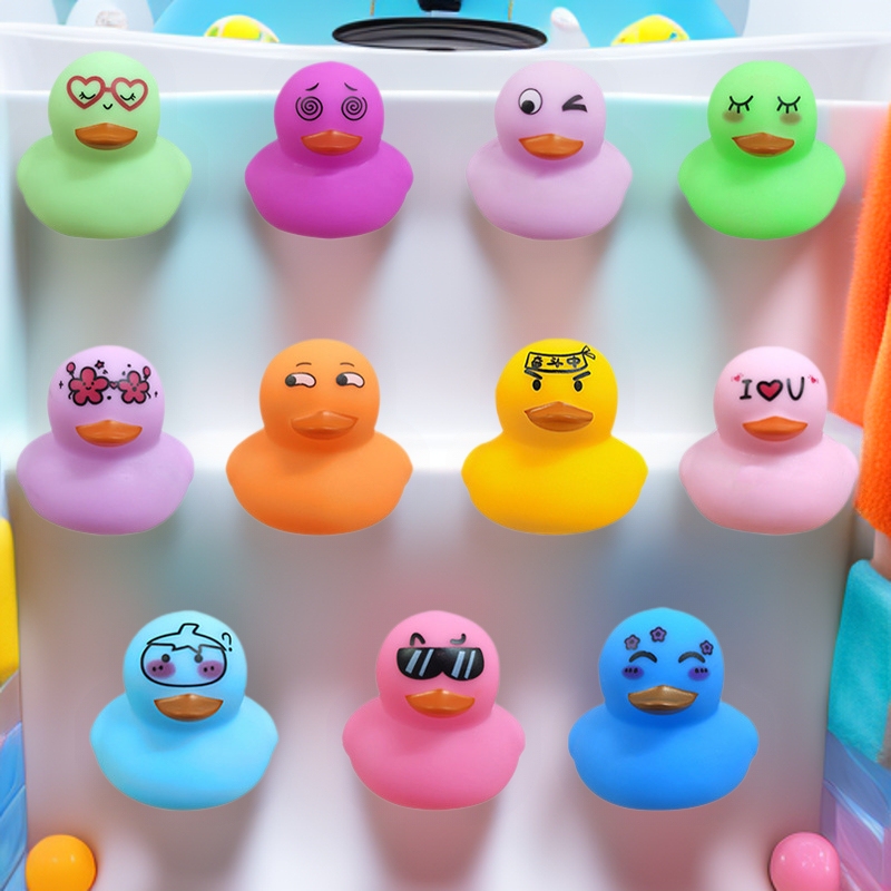 Colorful Expression Duck Children's Water Play Toy Cross-Border Popular Milk Tea Lemon Tea Gift Little Yellow Duck Custom Little Duck