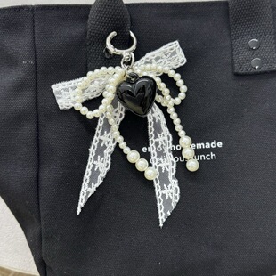 Lace Bow Lanyard Mobile Phone Accessories Pendant Applicable Accessories Mobile Phone Case Cute Summer Handmade Chain Bead String