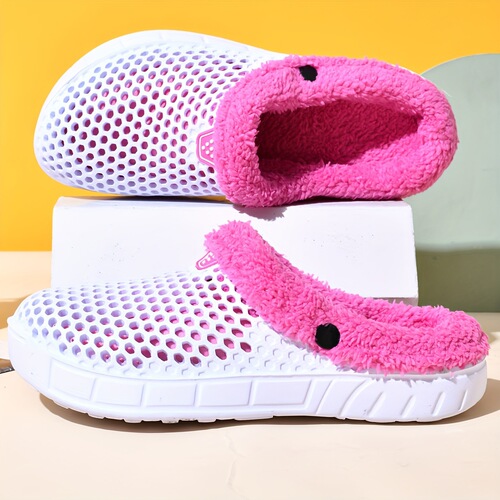 Cozy Plush Lined Winter Clog Slippers Warm Comfortable Non