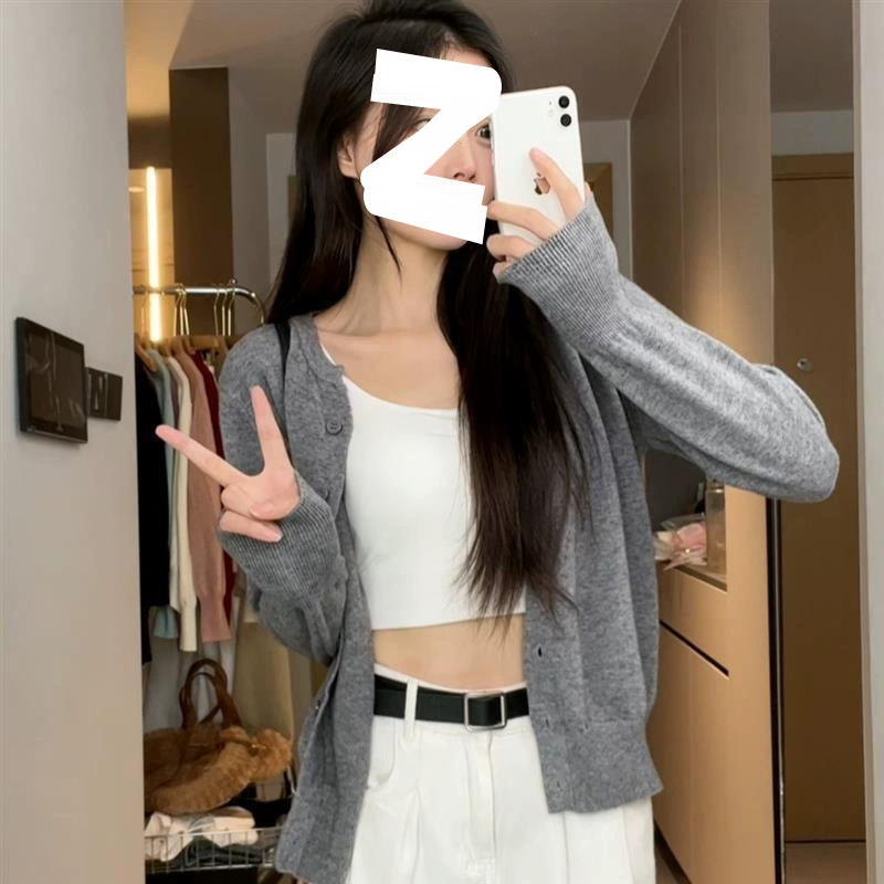 Spring cardigan, body-friendly thin autumn sweater, jacket, oversize