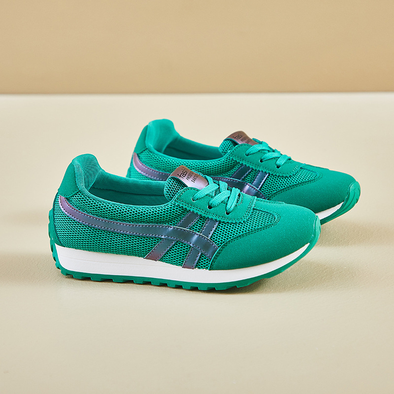 Tenis Retro de Malla para Mujer Malla y Suela de Caucho Aumento de Estatura para Uso Diario
