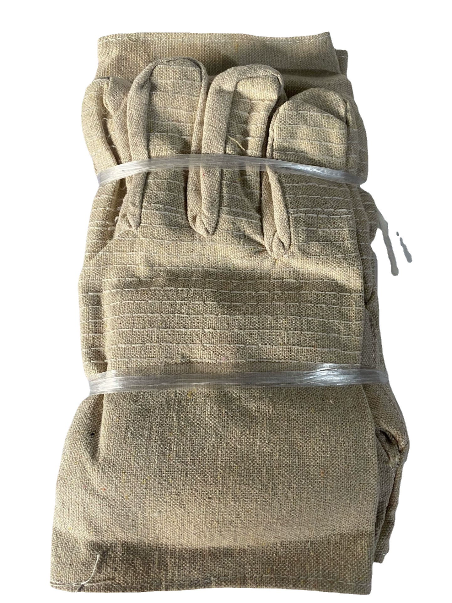 Двухслойные холщовые перчатки с полной подкладкой 24 линии, механический сварщик, простые в использовании толстые рабочие перчатки, защитные принадлежности для защиты труда