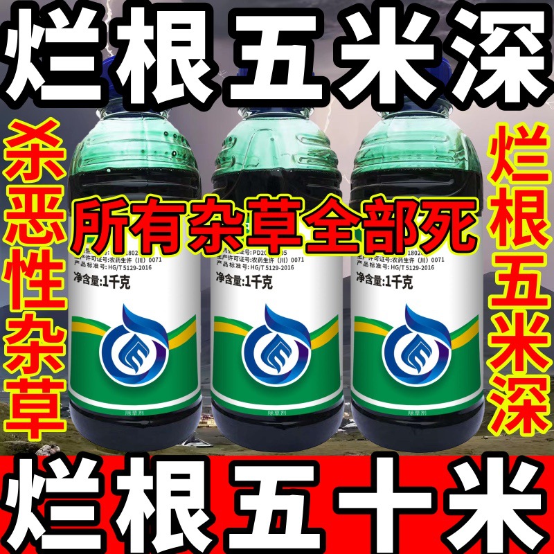 高浓度精草铵膦铵盐除草剂小飞蓬牛筋草斩草除根杂草全烂根五米深