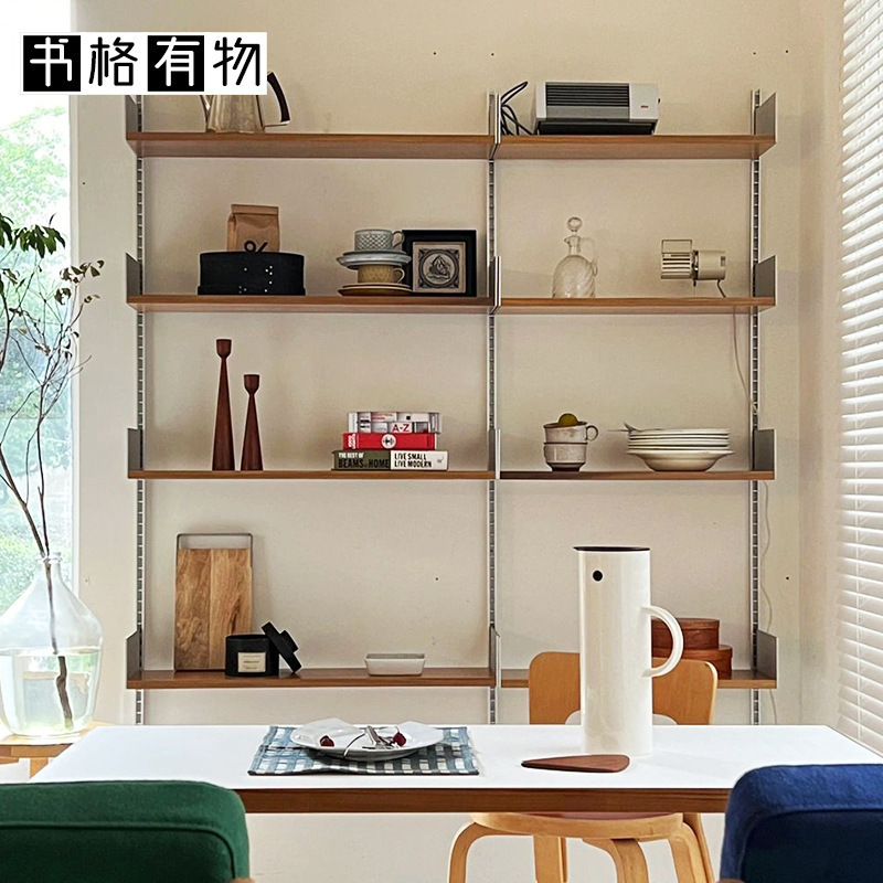 Vitsoe Track Bookshelf Hanging Wall Simple Wall Mounted Invisible Wall Storage Rack Suspension Storage Rack Module Foreign Trade