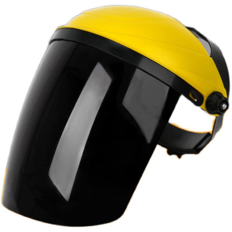 전기용접 보호커버 페이스 헤드 장착 용접기 페이스 실드 마스크 광택 처리 안티 스플래시 2중 보호 아르곤 아크 용접 캡 전체 보호