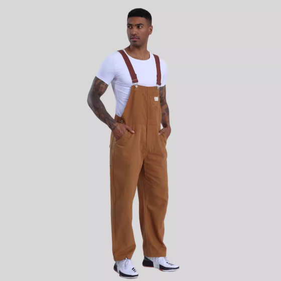 Reverse Craftsman 2025 Casual Workwear Japanese Retro Carhartt Overalls Spring Ami Khaki Replica Canvas Suspenders