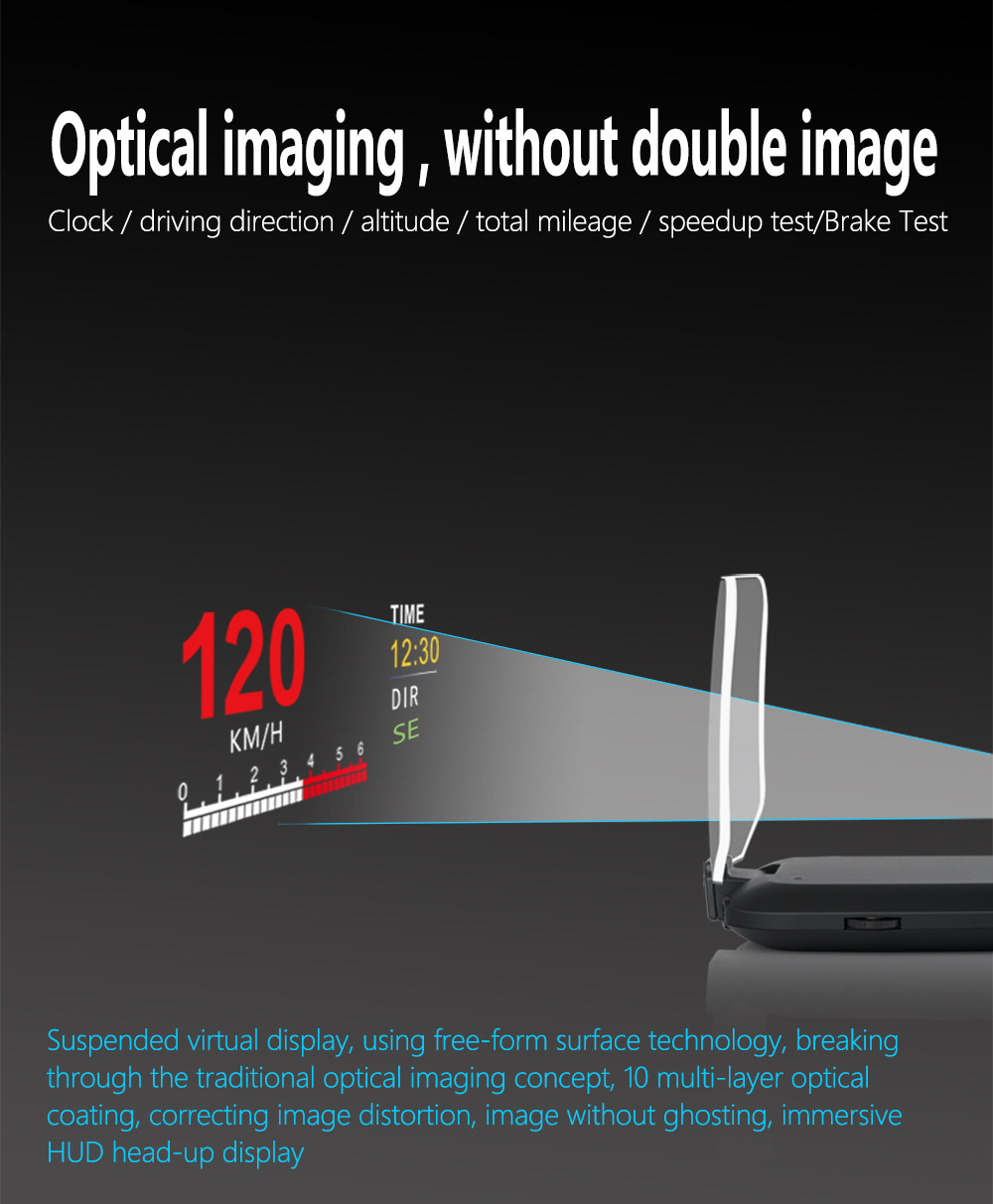 Weiying C1 Head-Up Display Car Hud Car Obd Multi-Function Projector High-Definition Universal Head-Up Display