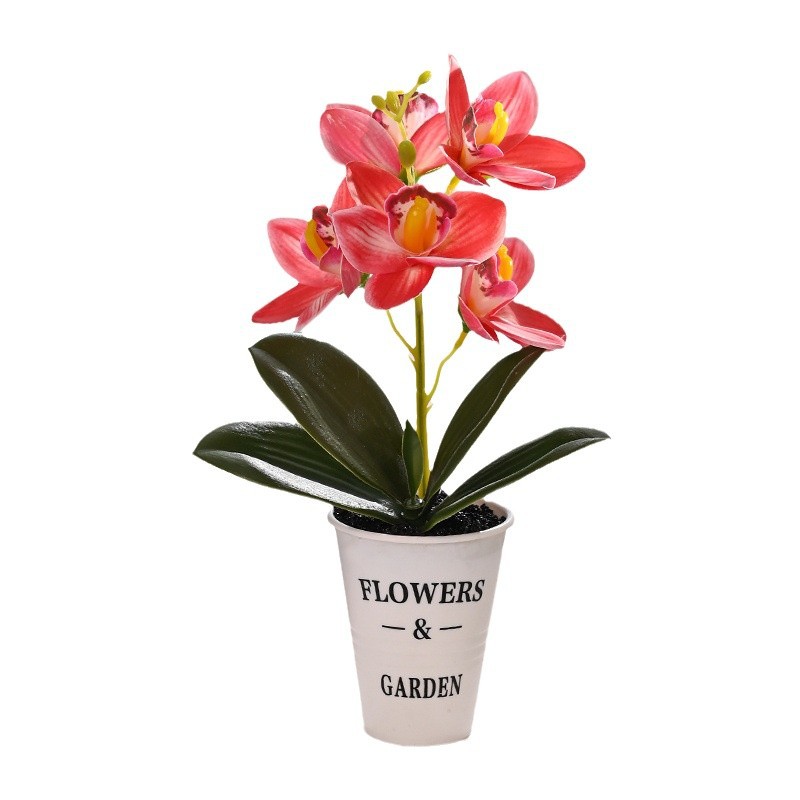 Flores falsas impresión 3D película Huilan bonsai simulación flor de moda creativa decoración planta artificial simulación maceta