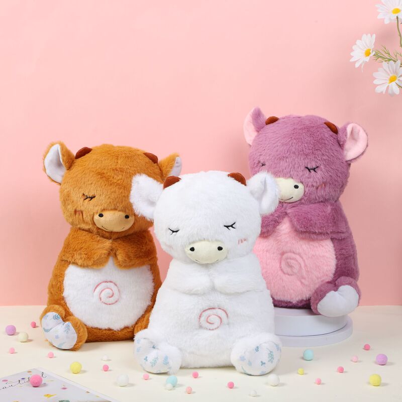 Cross-border New Breathing Bear Plush Toy Little Otter Doll Singing Luminous Baby Sleeping Doll