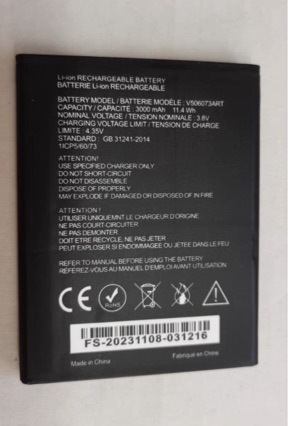 Energizer  v506073ART电池3000mah