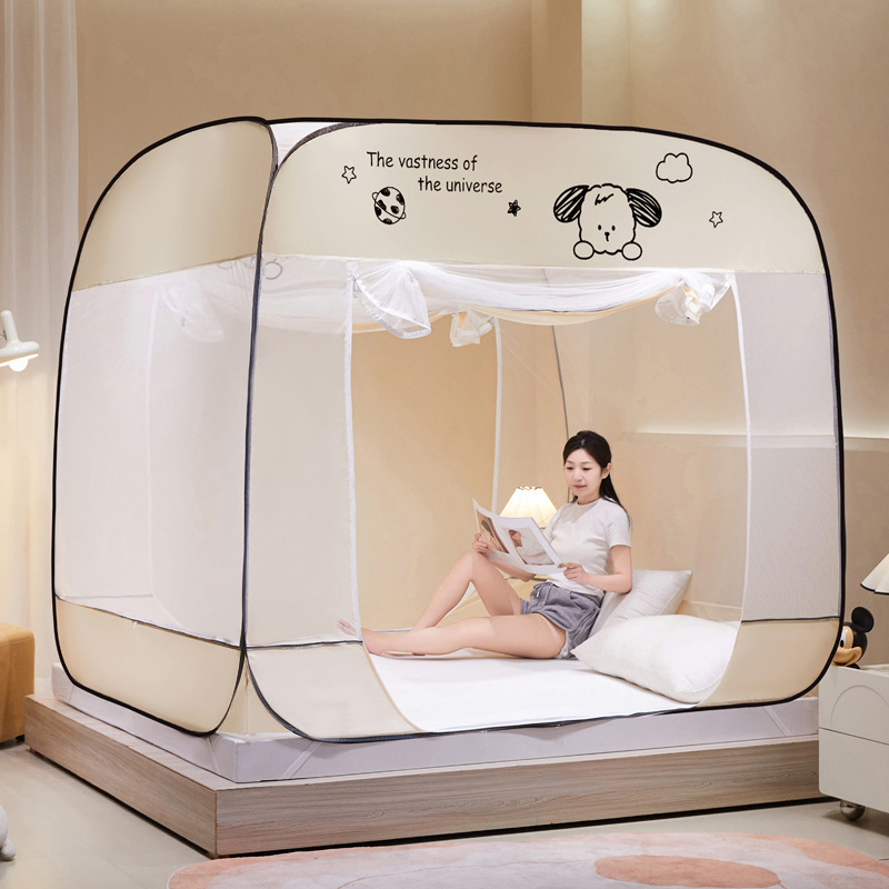 Sin mosquiteros instalados, mosquiteros de Mongolia, mosquiteros de tres puertas, mosquiteros desmontables con cremallera superior a prueba de polvo al por mayor