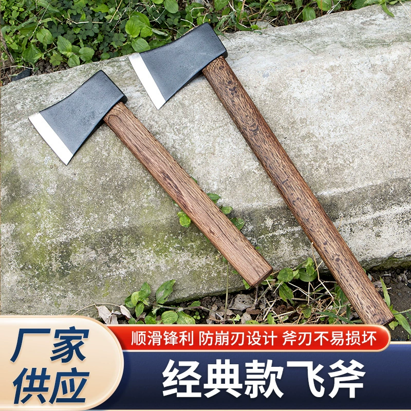 Ручной кованый марганцевый стальной топор домашний дрова артефакт