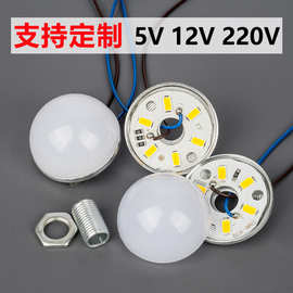 现货直发 5V/12V/220V 单色双色球泡灯片LED光源灯芯