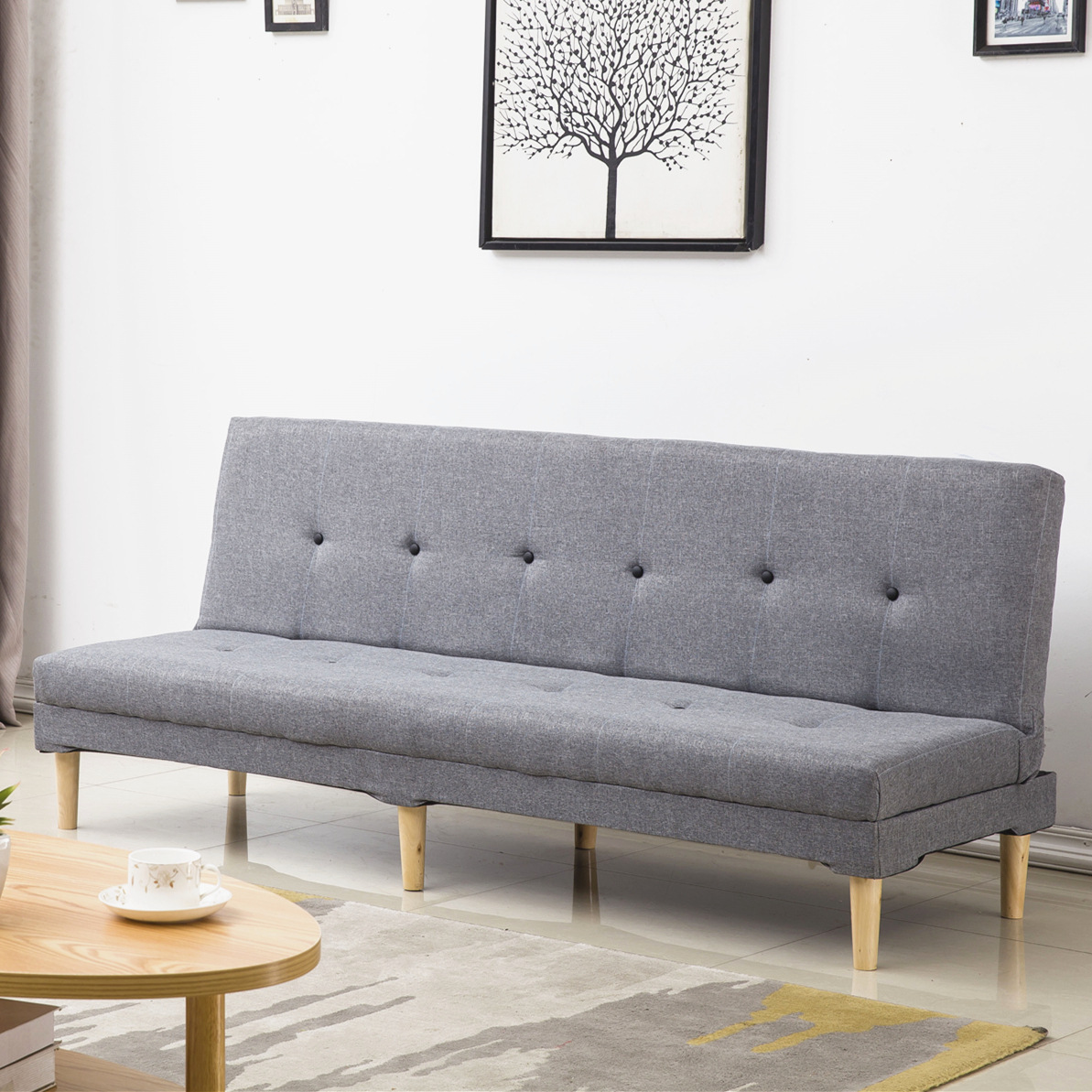 Fábrica directa sofá pequeño tipo simple cama plegable alquiler de alquiler económico esquina sala de estar dormitorio tienda al mediodía