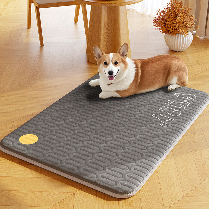 Alfombrilla de hielo para mascotas de verano, alfombrilla para perros, seda de hielo lavable a máquina, alfombrilla para dormir para perros y gatos