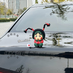 車の尾部の翠花村の花のクレヨンの小さい新しい自動車は装飾品の車内の車の屋根の公の子供の電気自動車の人形を載せます。