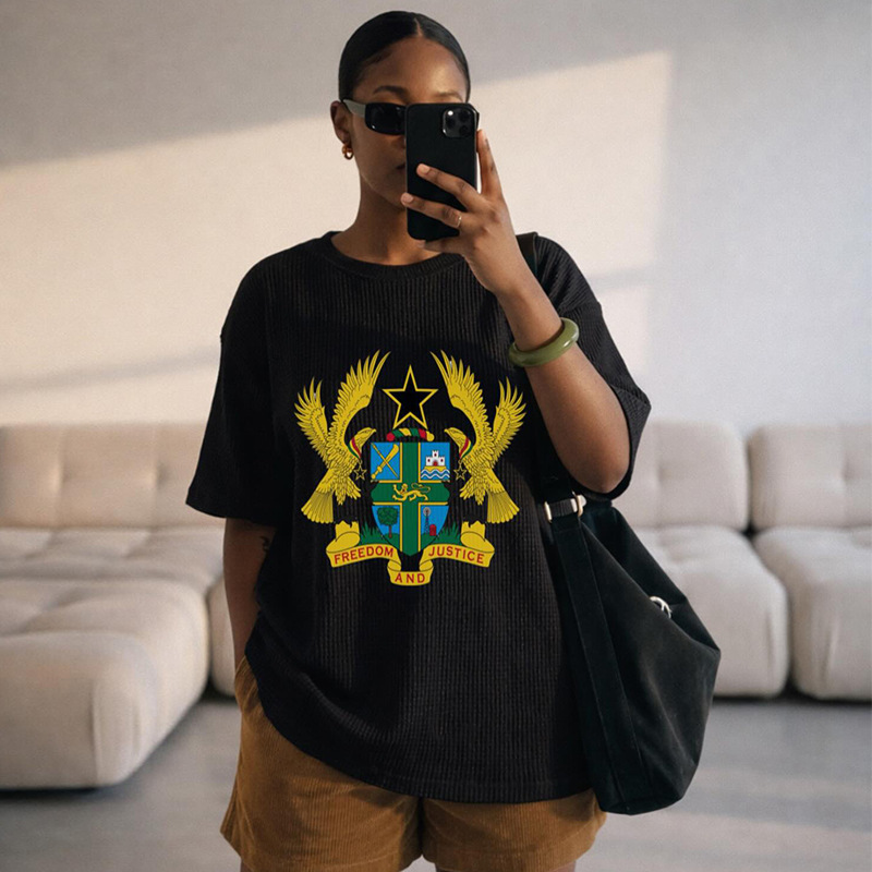 European and American Cross-Border African Women's Clothing 2026 Summer New Fashion Trend Round Neck Loose Printed Short-Sleeved T-Shirt Top European and American Cross-Border African Women's Clothing 2026 Summer New Fashion Trend Round Neck Loose Printed Short-Sleeved T-Shirt Top