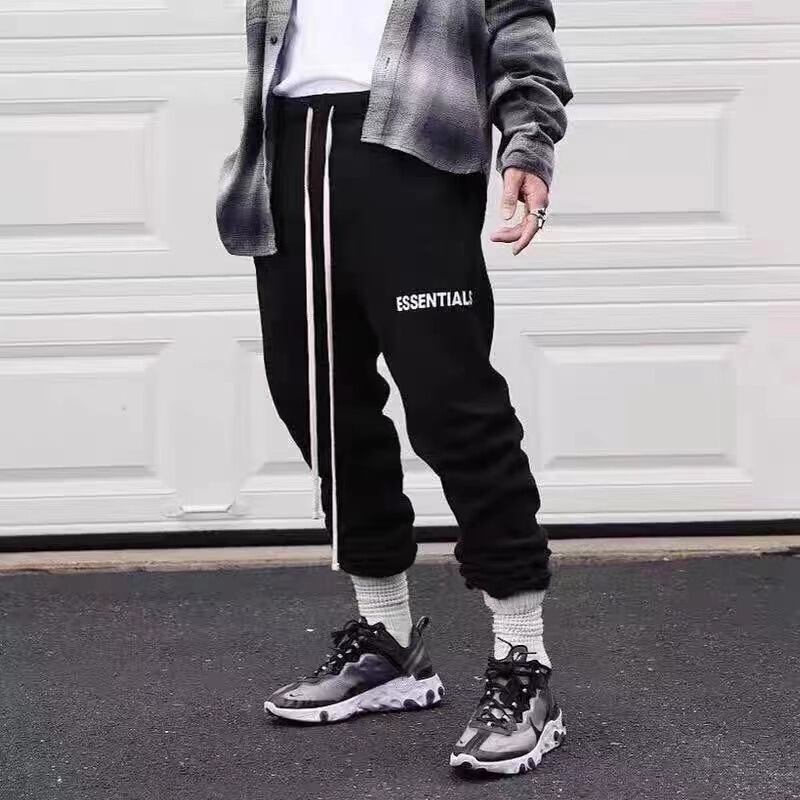 Fog Pants Multi-Thread Essentials Leggings Sweatpants Waist Elastic Drawstring Casual Bottoms Loose High Street Men