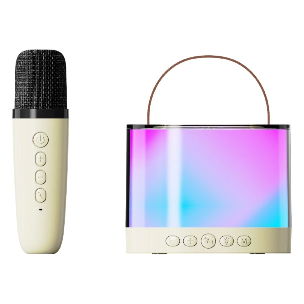 K52 completo LED de luz de audio Bluetooth portátil mini micrófono inalámbrico karaoke micrófono de audio traje transfronterizo