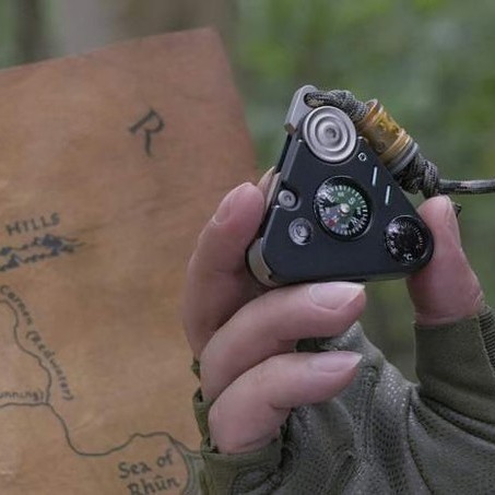 4合一EDC工具  户外指南针  EDC多功能钥匙扣