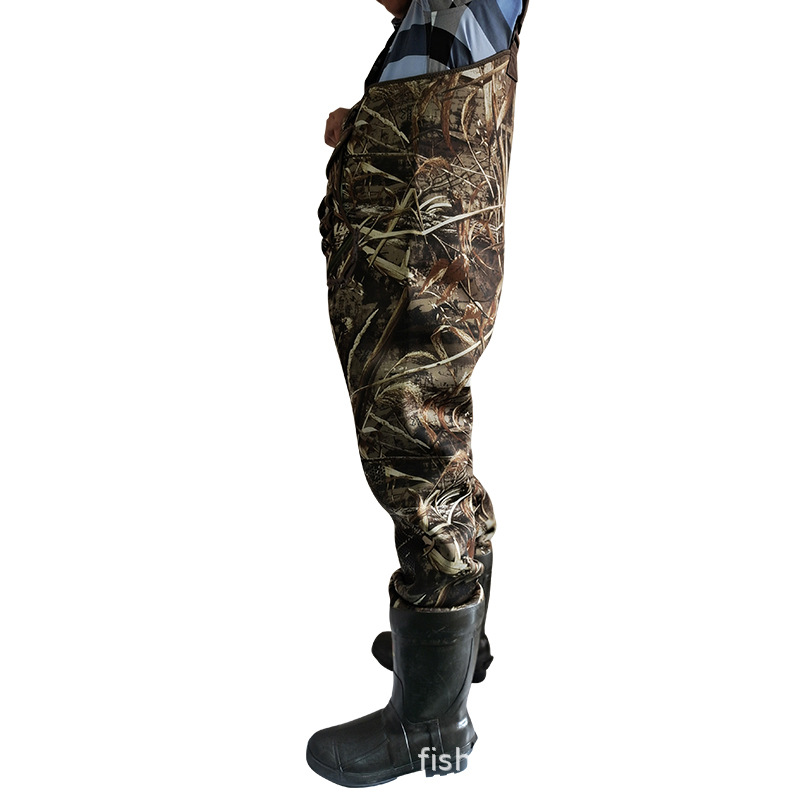 Export MAX-5 Camouflage diving fishing pants NEOPREN wading pants poultry suit Thickened and warm 3