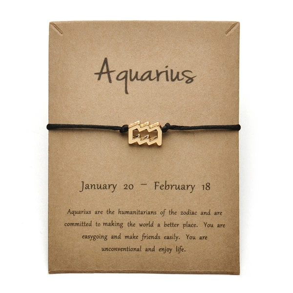 Aquarius black gold bracelet