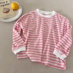 纯棉夏季男女儿童宝宝空调服轻薄款条纹防晒衣长袖透气T恤上衣|undefined
