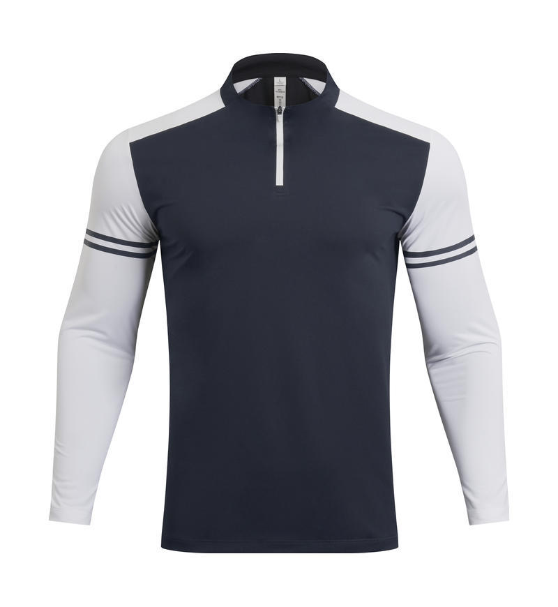 Primavera deportiva de secado de manga larga camiseta de entrenamiento de tenis de semi-cremallera ropa de ciclismo al aire libre para hombres y mujeres
