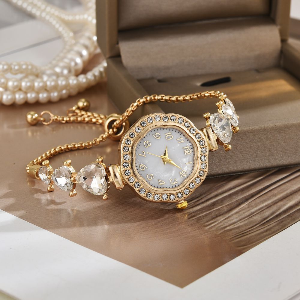 Nueva celebridad de Internet, nuevo amor, reloj con esfera de girasol de diamantes, reloj de pulsera digital compacto y delgado de alto valor