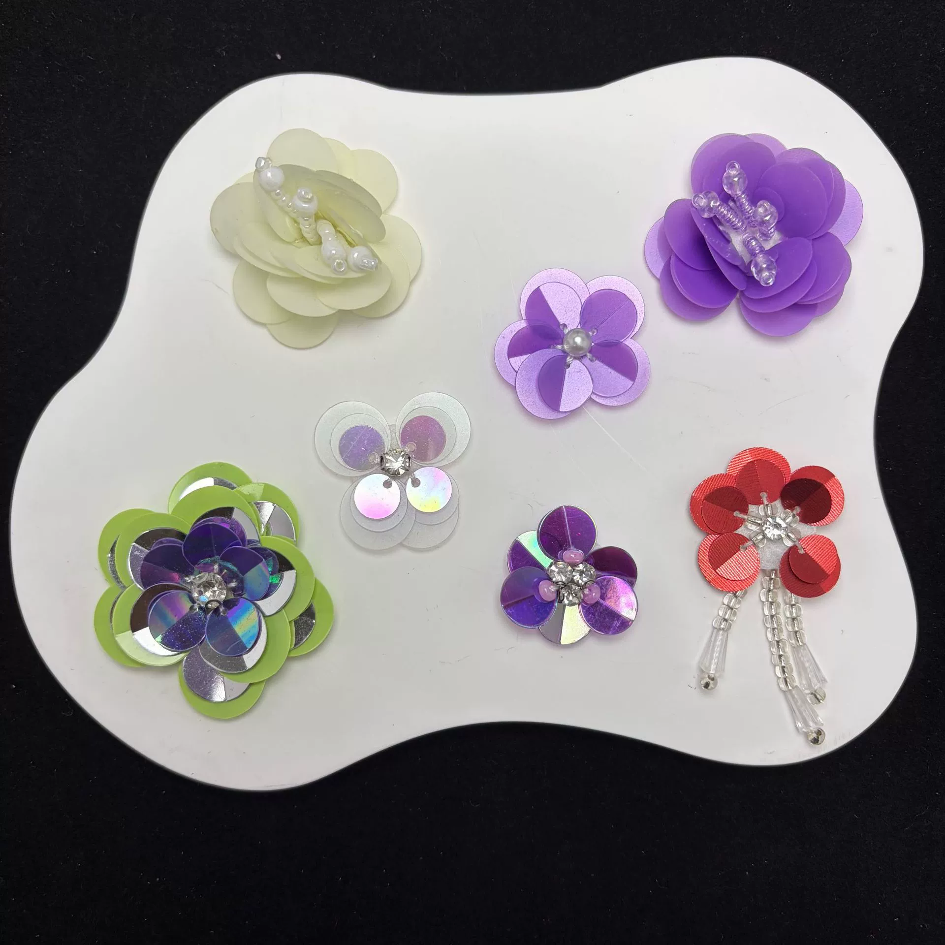 Nail sequins, accessories, shoes, hat, accessory, flowered, handmade