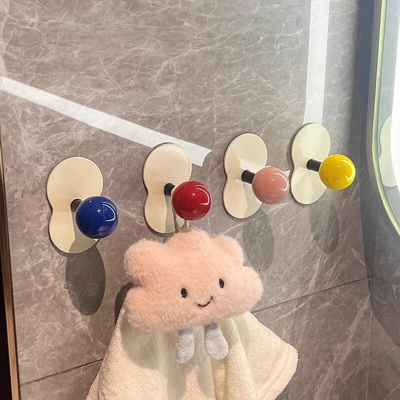 ドーパミンフック穴なしドア後掛けフックトイレ浴室フック強力荷重創意収納フック|undefined
