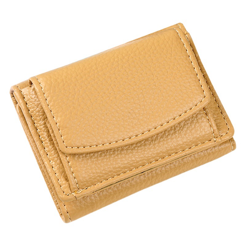 Estilo coreano simple nueva cartera de las mujeres corto multi-tarjeta de tres veces de gran capacidad anti-desgaussing monedero para las mujeres venta al por mayor