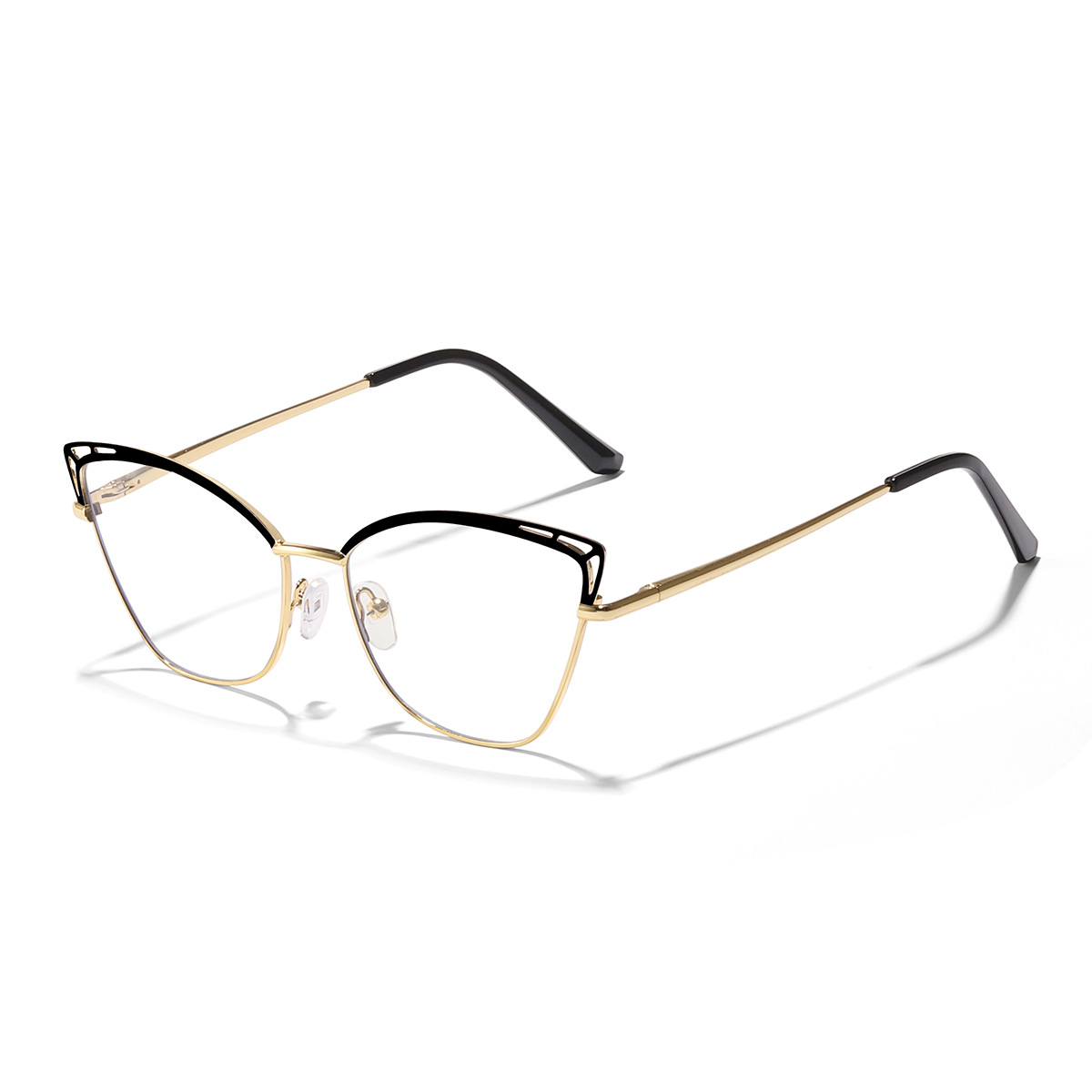 Ojo de gato de metal gafas de Marco fino 2022 nuevas gafas marco de la moda de las mujeres Anti-Luz Azul puede coincidir con la miopía 7562