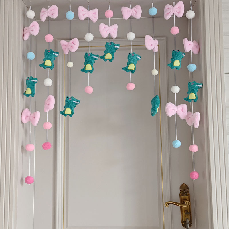 Dinosaur Bow Bathroom Home Curtain Curtain Decorative Curtain Partition Curtain Bedroom Velcro Curtain Children's Room