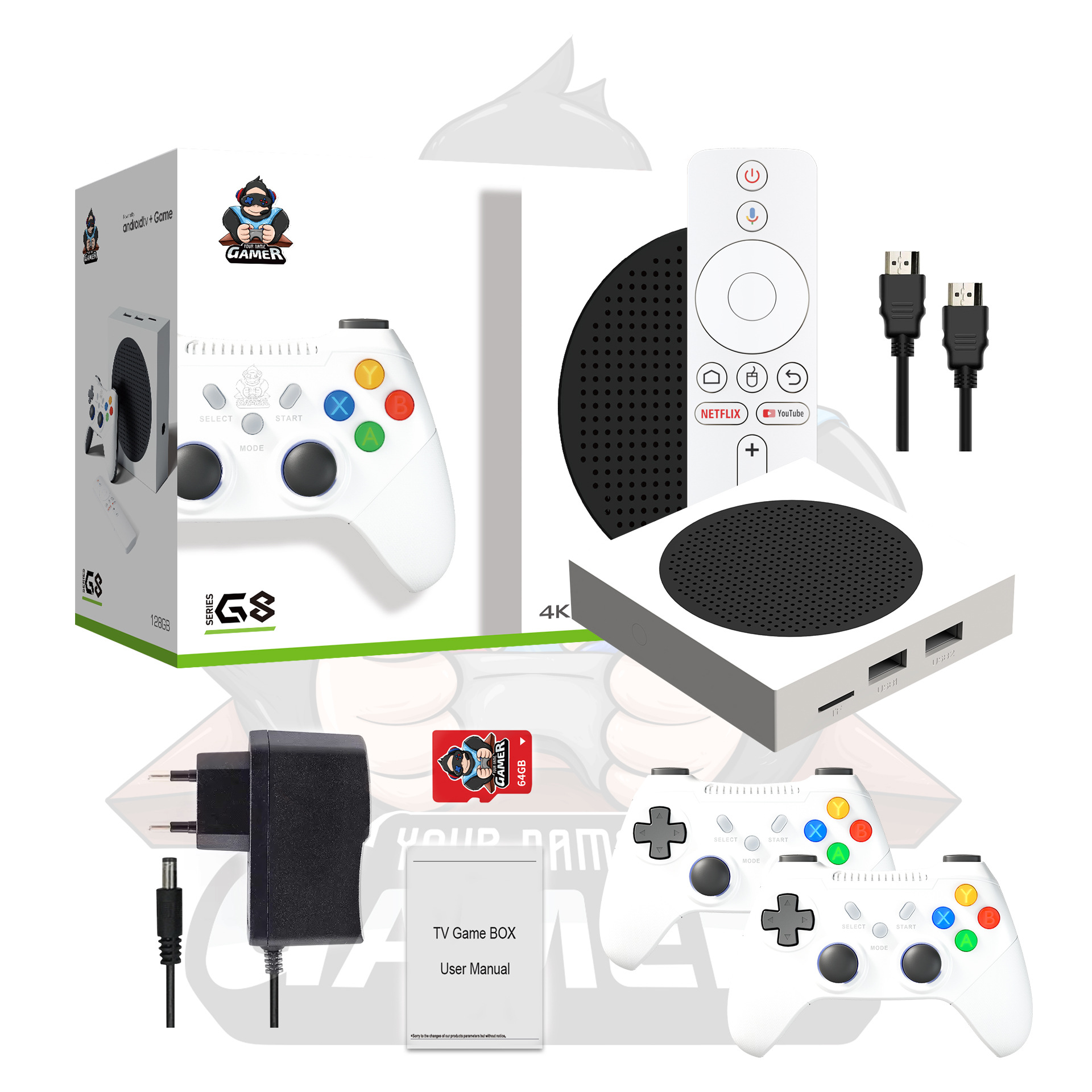 Cross-border G8 game console dual system 5G Android HD set-top box home game console large memory 128G full network