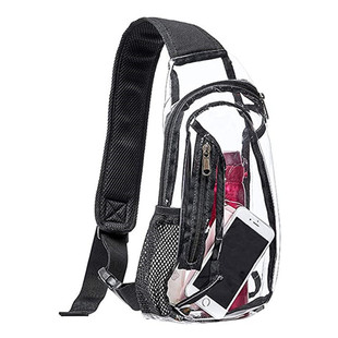 Amazon Pvc Transparent Chest Bag Outdoor Travel Storage Shoulder Bag Gym Fitness Portable