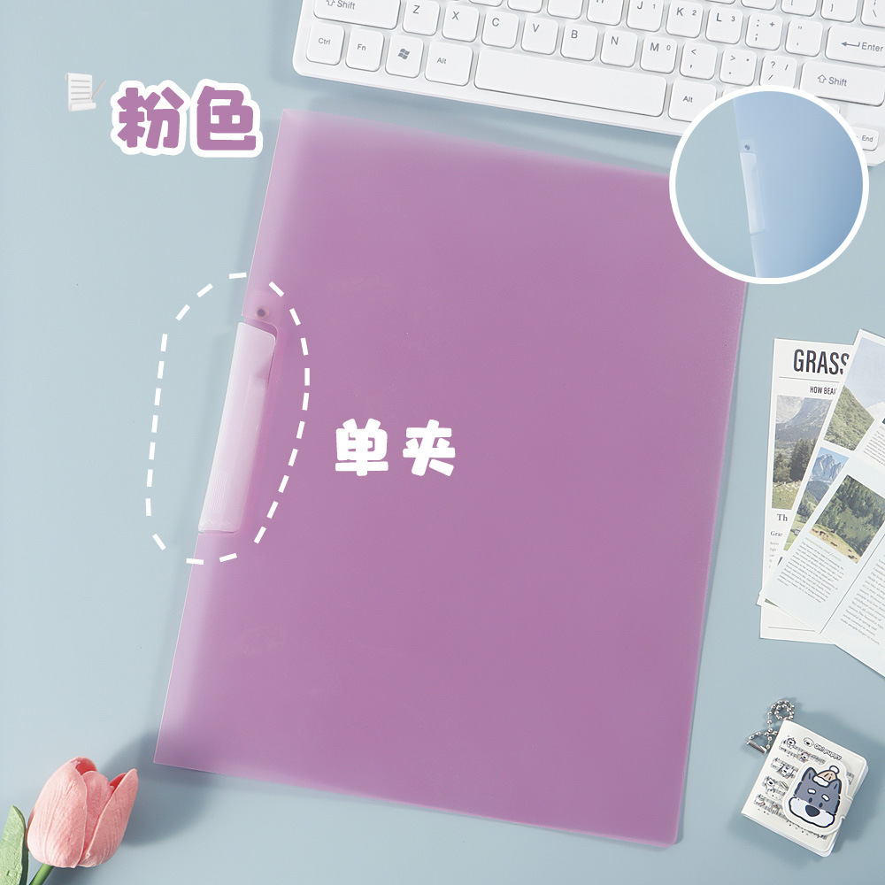 Doble carpeta A4 multicolor engrosado pp carpeta de datos de los estudiantes clasificar el libro de archivo de fijación de archivo