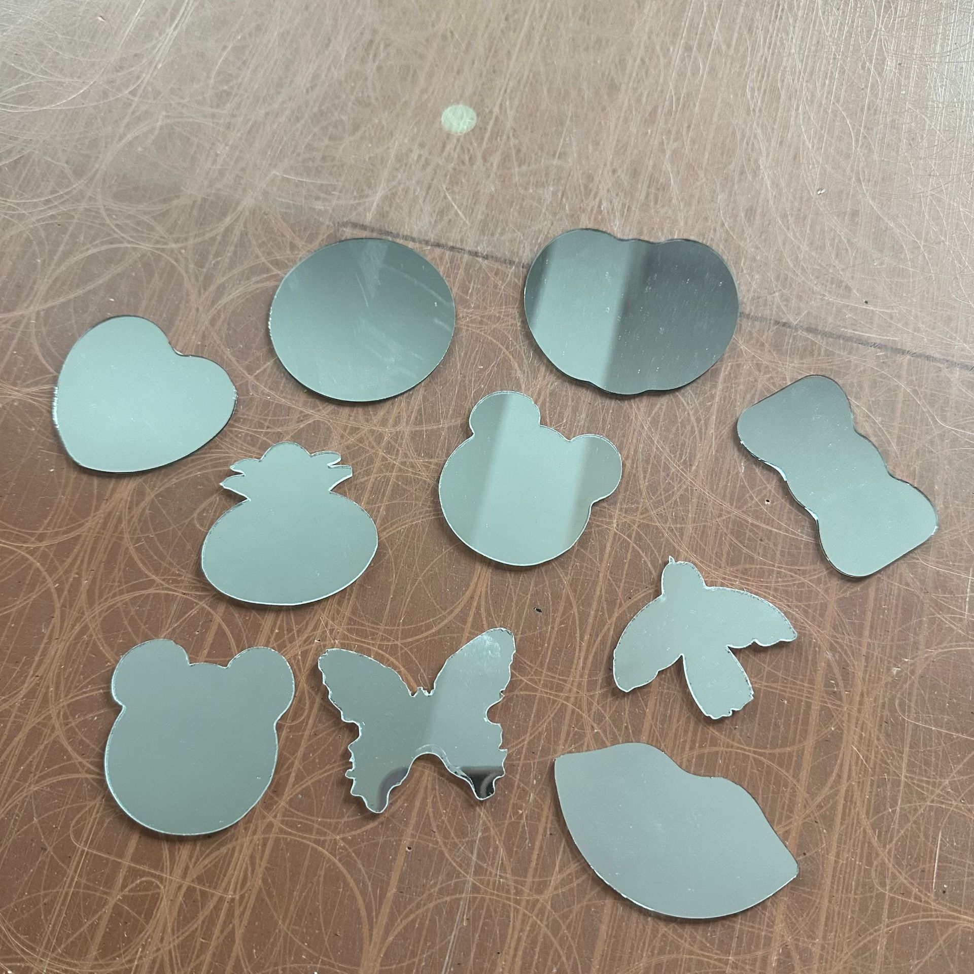 批发化妆镜   美妆镜  异形玻璃镜片1-3mm小镜子厂家