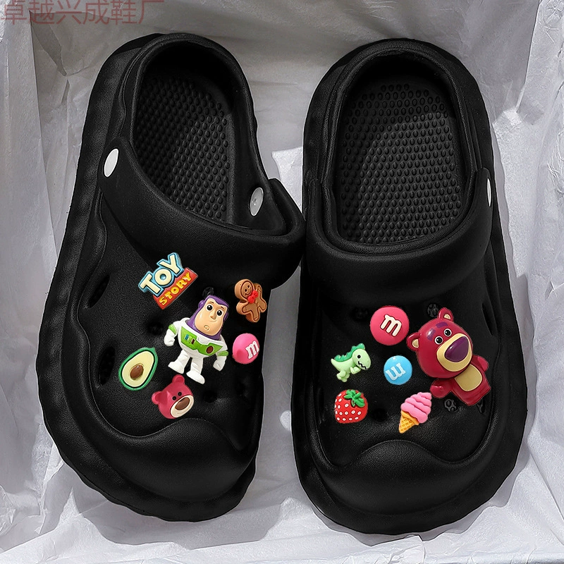 Пещерные туфли женские мультяшные туфли пряжки милые украшения