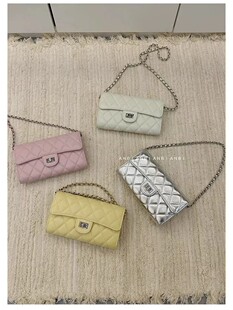 Universal small bag, brand wallet with diamond pattern, Chanel style, high-quality style, chain bag