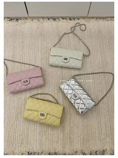 Universal small bag, brand wallet with diamond pattern, Chanel style, high-quality style, chain bag